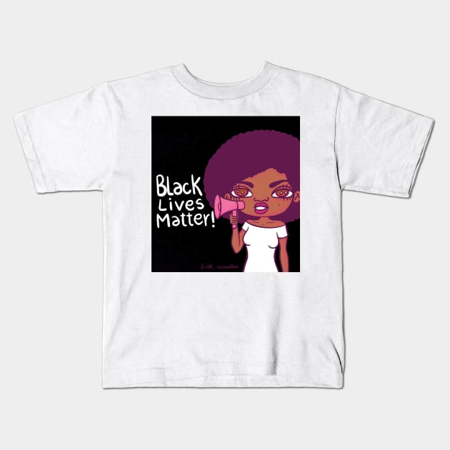 Black Lives Matter Kids T-Shirt by @isedrawing